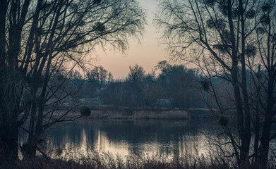 Sunrise on river