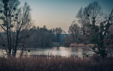 Fototapeta premium Sunrise on river