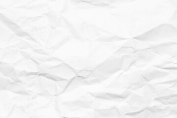Grunge wrinkled white color paper textured background with copy space