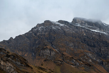 Fototapeta na wymiar close up texture of snow mountains and hills