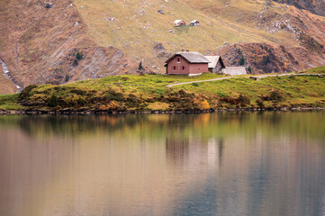 lake house in the hill