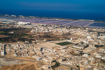 Aerial view of Tunisia during the flight Monastir to Lyon - Tunisia
