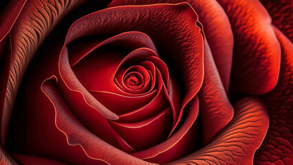 red rose close up, ai generated