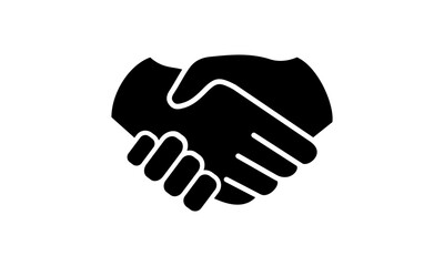 Handshake Logo. Two Hands Make a Deal. Usable for Business and Cooperation Logos. Flat Vector Logo Design Template Element.
