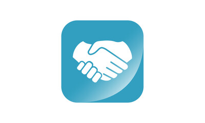 Handshake Logo. Two Hands Make a Deal. Usable for Business and Cooperation Logos. Flat Vector Logo Design Template Element.