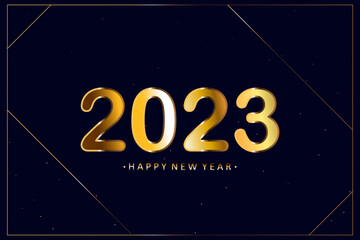 new year 2023 design with gradient text 2023