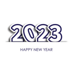happy new year 2023 card holiday with white background