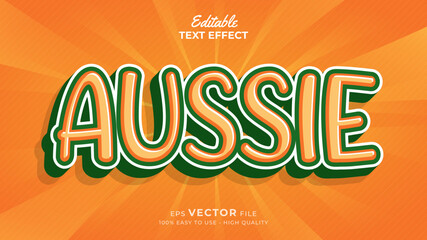 Australia Day Text effect editable premium with cartoon style
