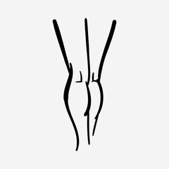 Beautiful simple illustration of a female legs vector