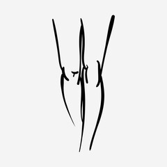Beautiful simple illustration of a female legs vector