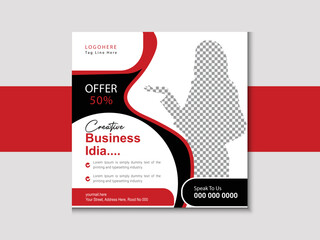 Business social media post or square banner template