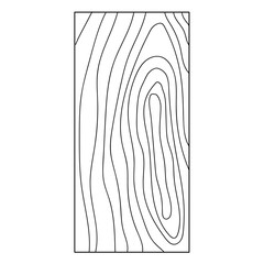 Bag for door or wall for school supplies. Black and white vector image. Coloring.