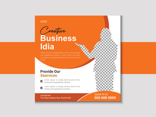 Business social media post or square banner template