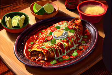 Mexican Enfrijoladas food