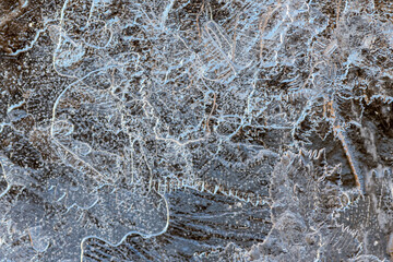 ice crystals on the river shot large