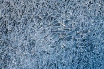 ice crystals on the river shot large