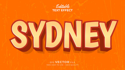Fototapeta na wymiar Australia Day Text effect editable premium with cartoon style