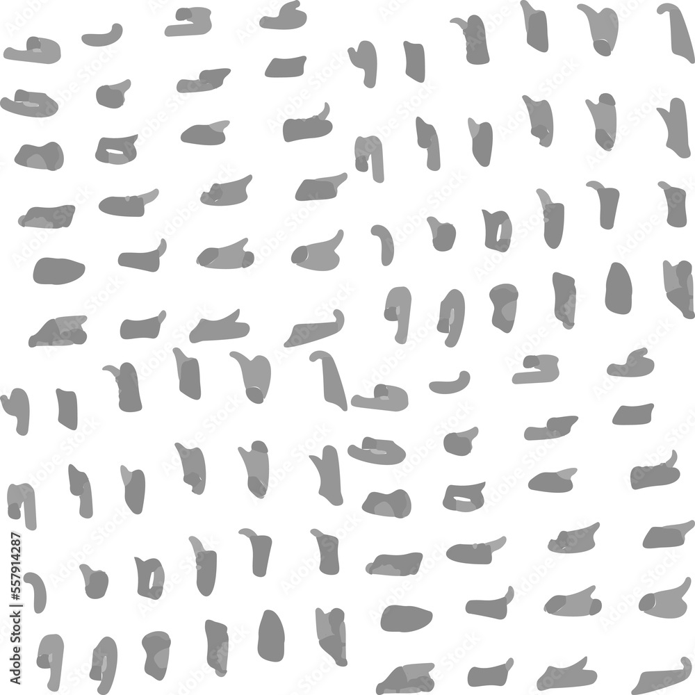 Poster Grayscale monochrome background.Graphite pencil or gray marker simple shapes. Geometric abstract seamless pattern. Minimalistic grid repeat of small elements.
