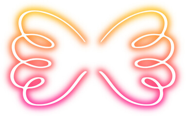 Fototapeta premium Collection of Wing neon