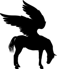 Pegasus Silhouette Mythological Winged Horse