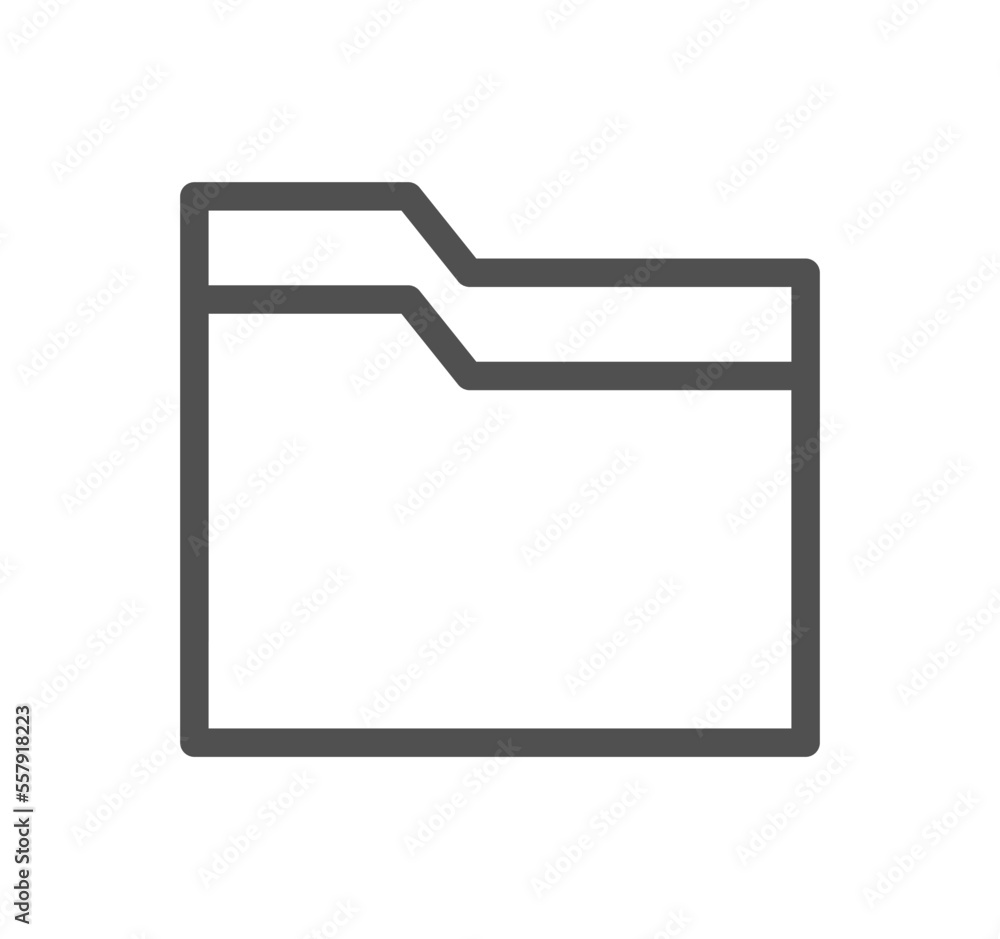 Poster file and folder related icon outline and linear vector.