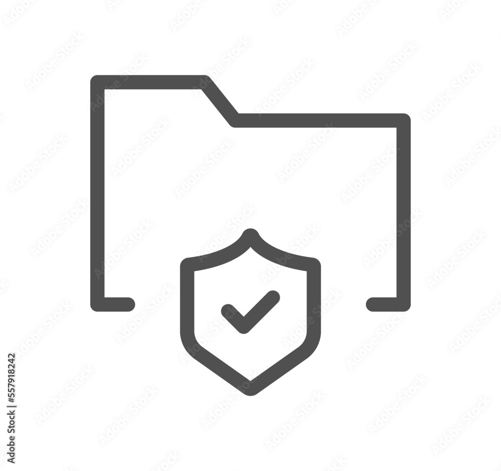 Poster file and folder related icon outline and linear vector.