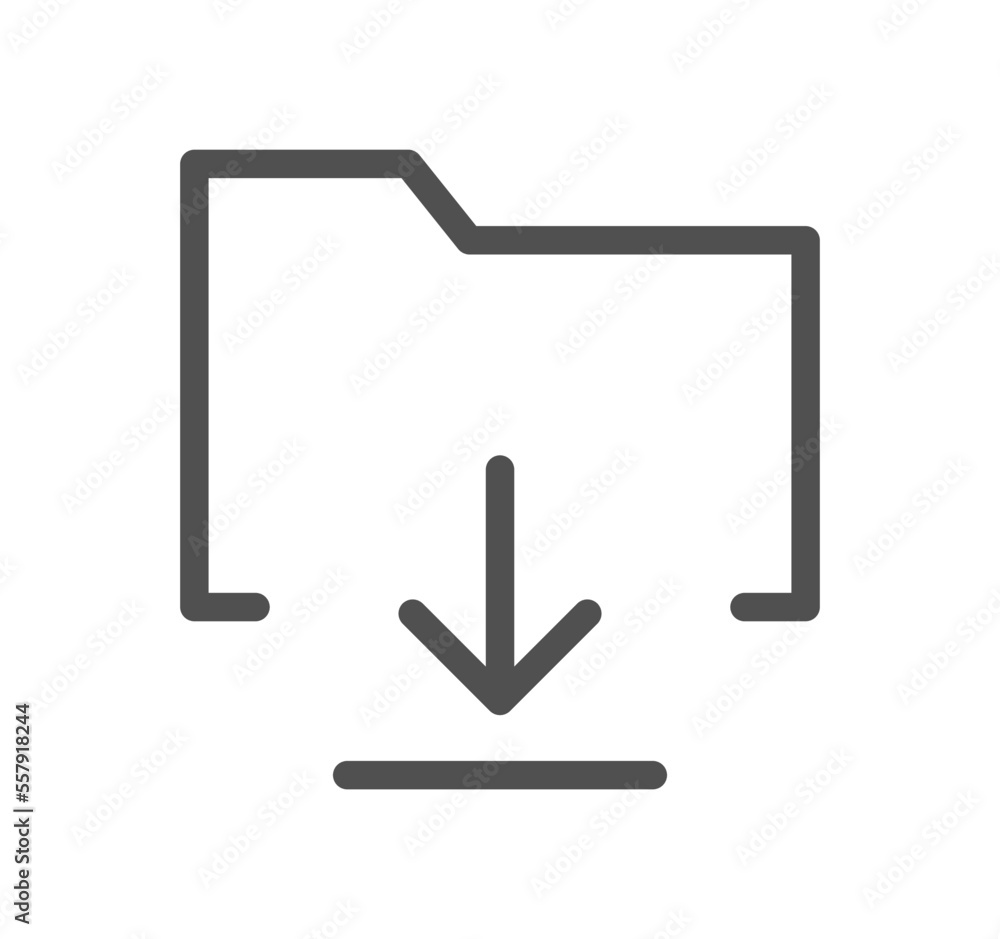 Poster file and folder related icon outline and linear vector.