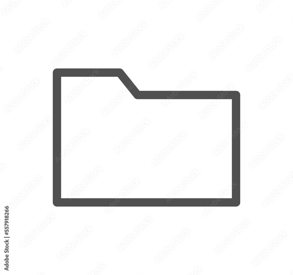 Poster file and folder related icon outline and linear vector.