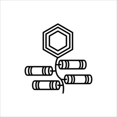 firecracker line icon. Firecracker petard outline vector icon. Pyrotechnics symbol, logo illustration. Vector graphics.