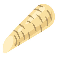 Illustration of horseradish. Image for gastronomy and agricultural industries.