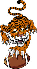 Obraz premium Tiger American Football Sports Team Animal Mascot