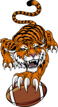 Tiger American Football Sports Team Animal Mascot