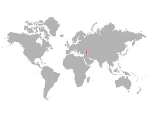 Fototapeta na wymiar ジョージアの地図