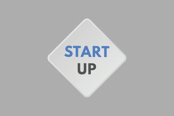 start up text Button. start up Sign Icon Label Sticker Web Buttons
