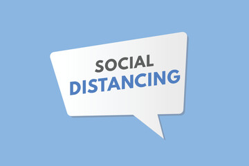 social distancing text Button. social distancing Sign Icon Label Sticker Web Buttons
