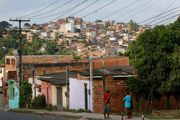 Fototapeta na wymiar Working class neighborhood in Salvador