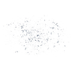 Glass debris isolated transparent backgound 3d rendering