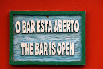 Bar sign in Pelourinho