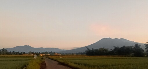 sunset in the mountains