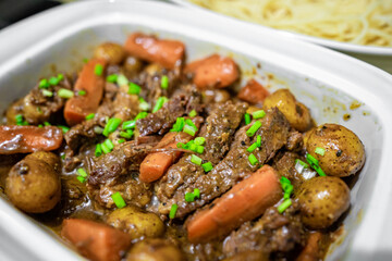 Delicious homemade slow cooked beef pot roast