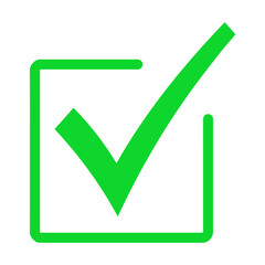 Check Mark Symbol Icon on Transparent Background