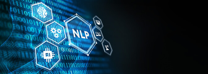 NLP Natural language processing AI Artificial intelligence. 3d illustration