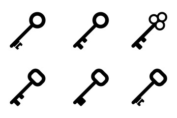 set of old keys vector design