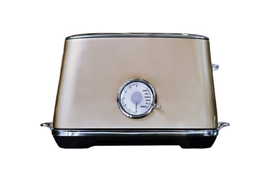 Retro toaster in a modern store made in the old days, isolated on a white background