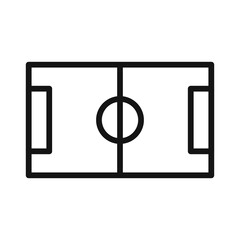 Football line icon isolated on white background. Black flat thin icon on modern outline style. Linear symbol and editable stroke. Simple and pixel perfect stroke vector illustration.