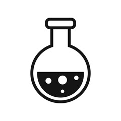 Chemistry line icon isolated on white background. Black flat thin icon on modern outline style. Linear symbol and editable stroke. Simple and pixel perfect stroke vector illustration.