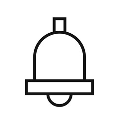 Bell line icon isolated on white background. Black flat thin icon on modern outline style. Linear symbol and editable stroke. Simple and pixel perfect stroke vector illustration.