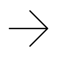 Arrow next icon line isolated on white background. Black flat thin icon on modern outline style. Linear symbol and editable stroke. Simple and pixel perfect stroke vector illustration.