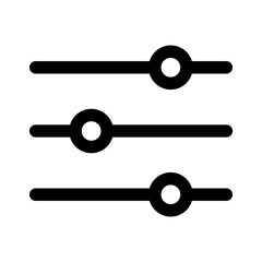 Options icon line isolated on white background. Black flat thin icon on modern outline style. Linear symbol and editable stroke. Simple and pixel perfect stroke vector illustration.