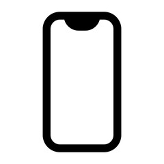 Phone portrait icon line isolated on white background. Black flat thin icon on modern outline style. Linear symbol and editable stroke. Simple and pixel perfect stroke vector illustration.